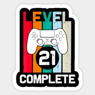 Level 21 Complete 21st Birthday  for Him Video Sticker